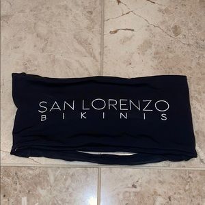 San Lorenzo Bikinis Black Strapless Top